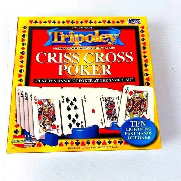 Tripoley Criss Cross Poker Game 8+ - Picture 1 of 5